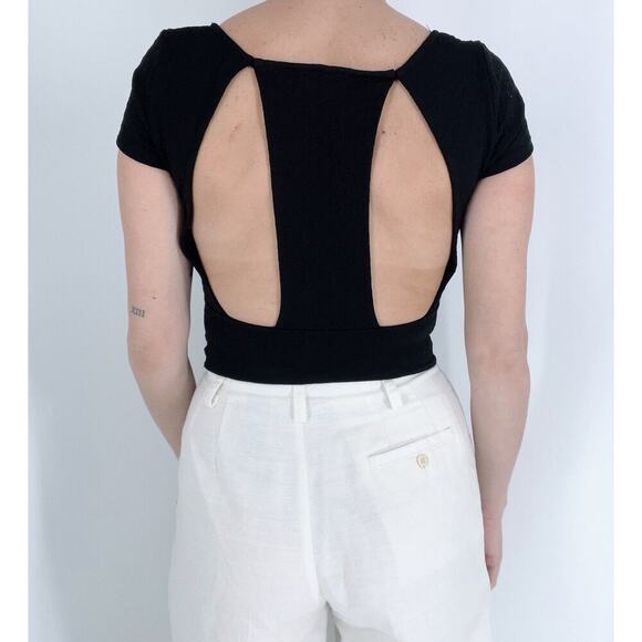 Urban Outfitters Silence + Noise Black Cut Out Top Size XS - Picture 2 of 3